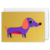 Cheeky Dachshund Greeting Card | Ingela P Arrhenius